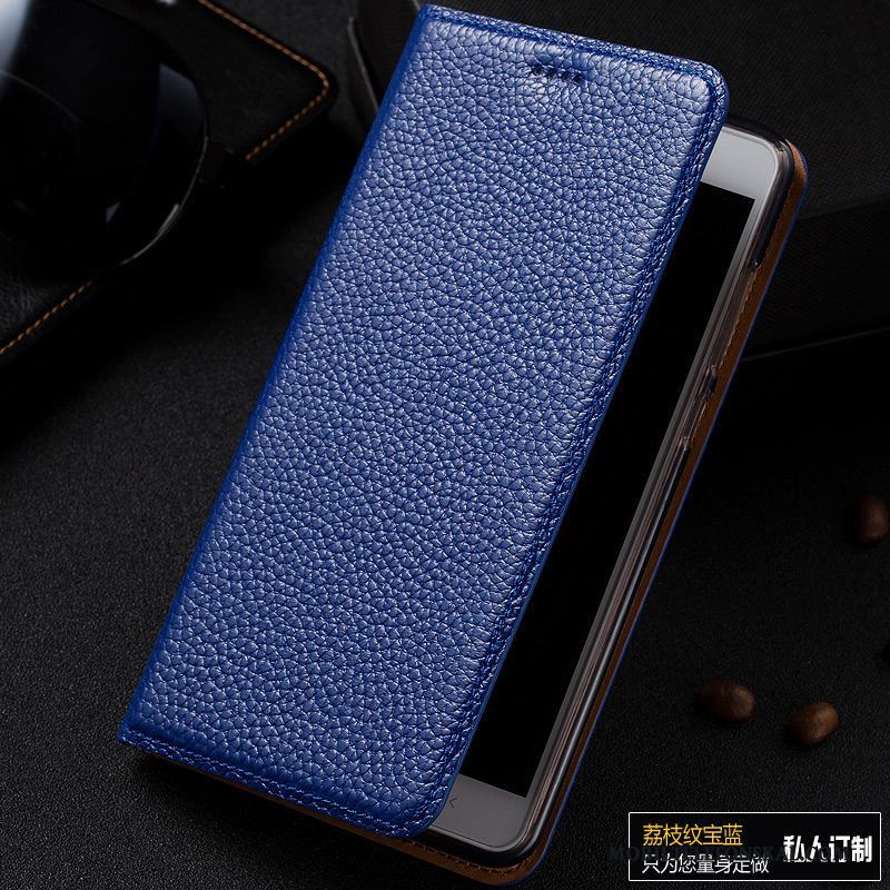 Samsung Galaxy Note 8 Skal Telefon Äkta Läder Mobil Telefon Litchi Läderfodral Grå Stjärna