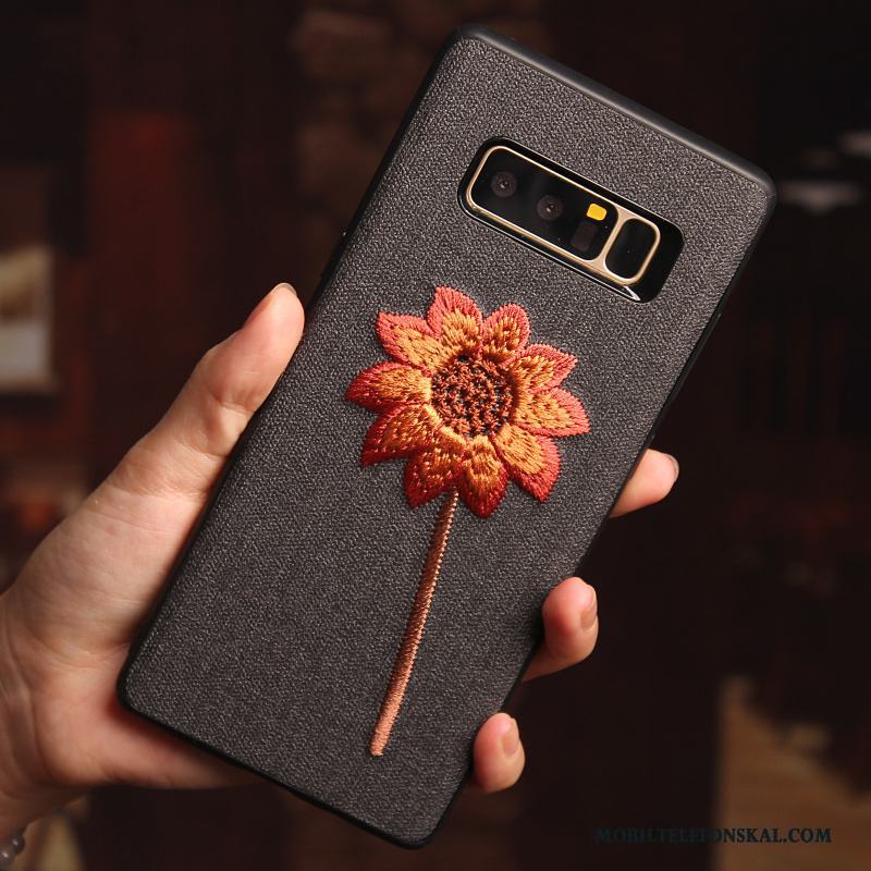 Samsung Galaxy Note 8 Trend Fallskydd Personlighet Mörk Broderi Fodral Skal Telefon