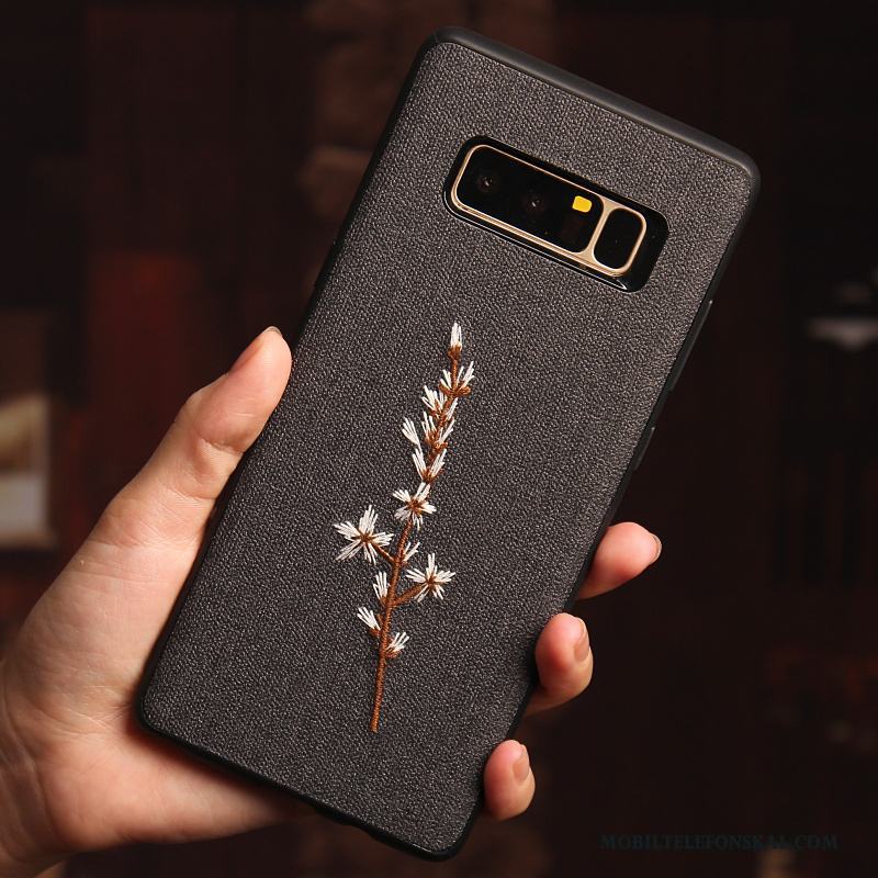 Samsung Galaxy Note 8 Trend Fallskydd Personlighet Mörk Broderi Fodral Skal Telefon