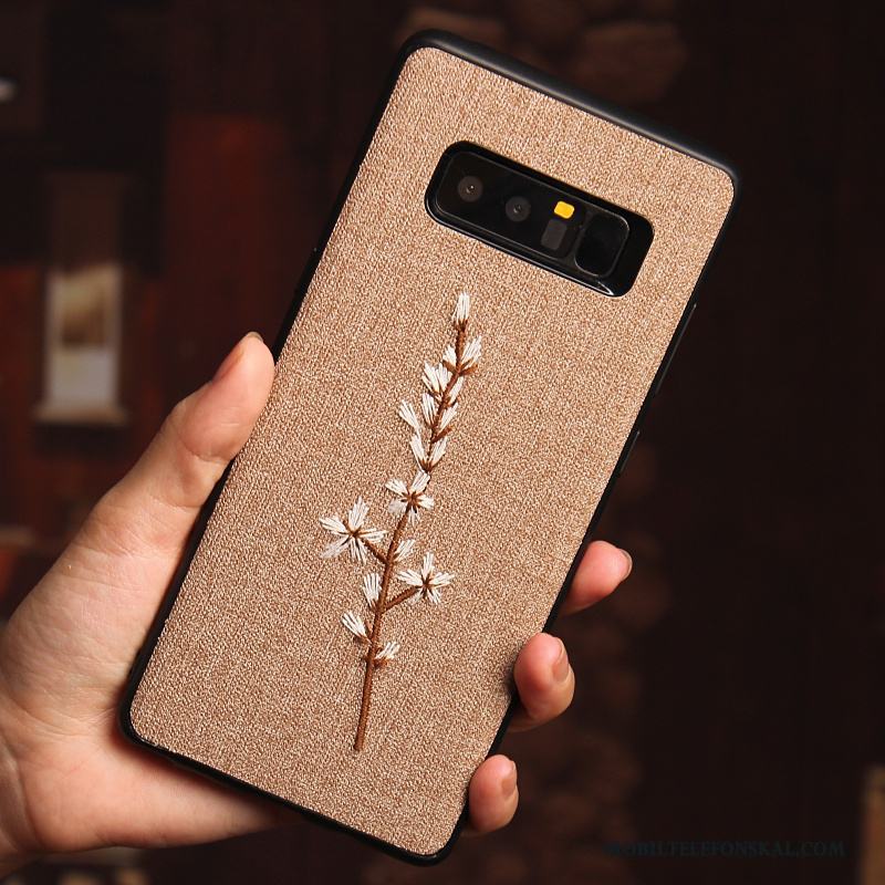 Samsung Galaxy Note 8 Trend Fallskydd Personlighet Mörk Broderi Fodral Skal Telefon