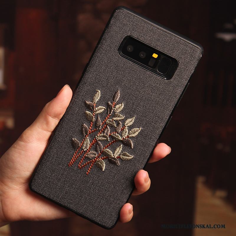 Samsung Galaxy Note 8 Trend Fallskydd Personlighet Mörk Broderi Fodral Skal Telefon