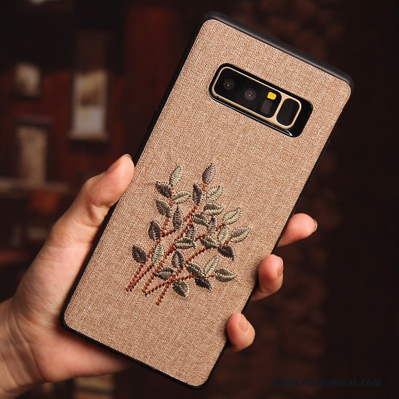 Samsung Galaxy Note 8 Trend Fallskydd Personlighet Mörk Broderi Fodral Skal Telefon