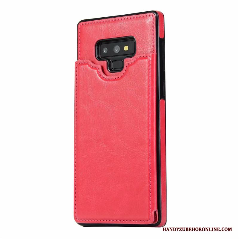 Samsung Galaxy Note 9 Rosa Guld Fodral Skal Telefon All Inclusive Skydd Stjärna Läderfodral