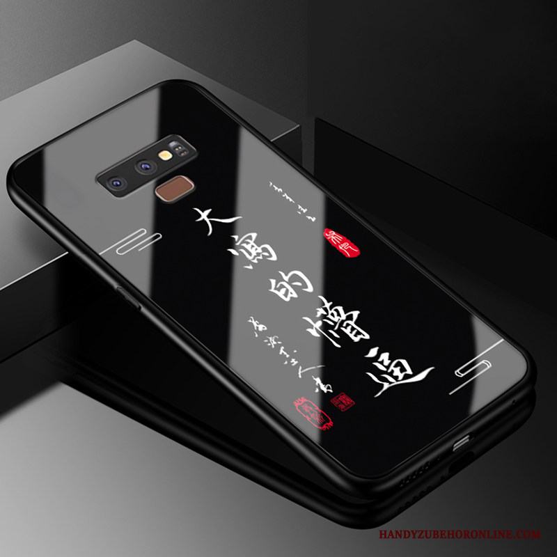 Samsung Galaxy Note 9 Skal Enkel Svart Personlighet Silikon Skydd All Inclusive Fallskydd