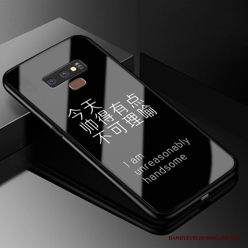 Samsung Galaxy Note 9 Skal Fodral Enkel Silikon Glas Skydd Vacker Par