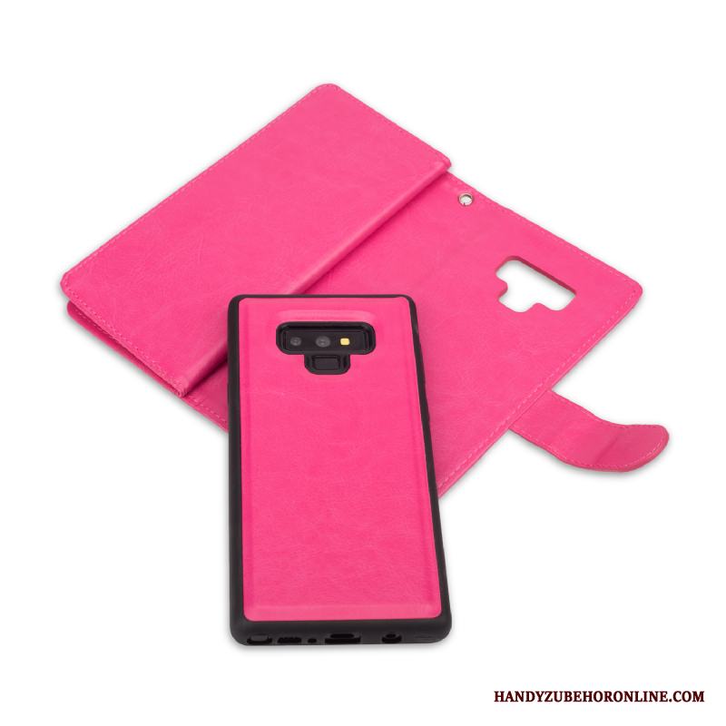Samsung Galaxy Note 9 Skal Plånbok Mobil Telefon Kort Täcka Uniform Fodral Skydd