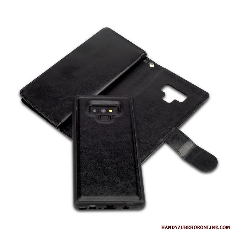 Samsung Galaxy Note 9 Skal Plånbok Mobil Telefon Kort Täcka Uniform Fodral Skydd