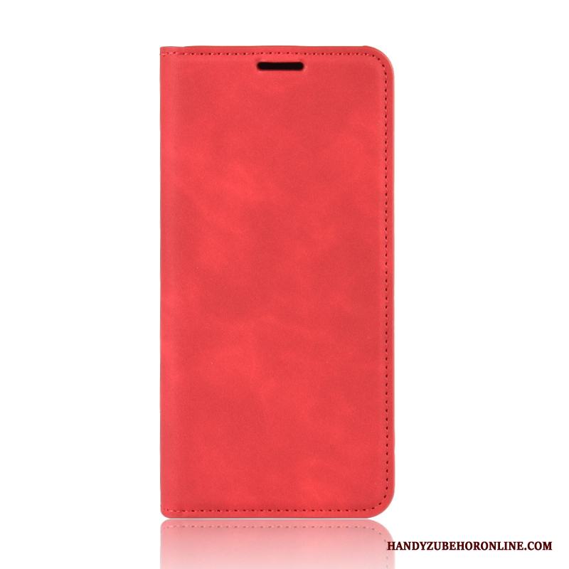 Samsung Galaxy Note20 Röd Stjärna Läderfodral Täcka Skal Telefon Mobil Telefon Magnetic