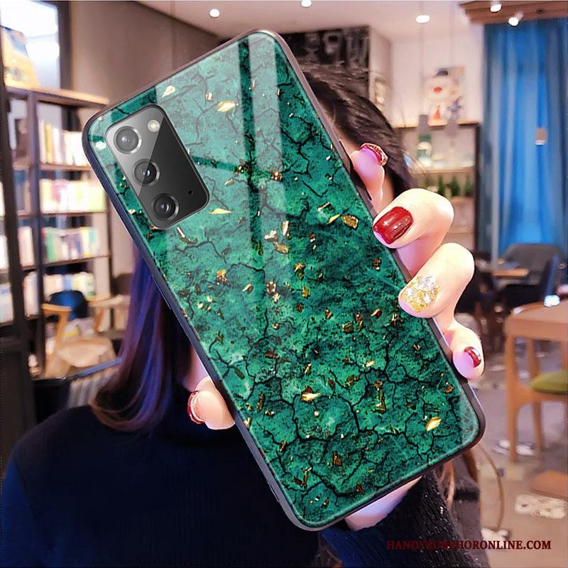 Samsung Galaxy Note20 Stjärna Glas Rosa Leopard Skal Telefon