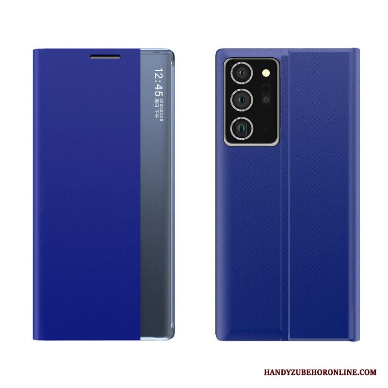 Samsung Galaxy Note20 Svart Skydd Windows Skal Telefon Fodral Läderfodral Stjärna