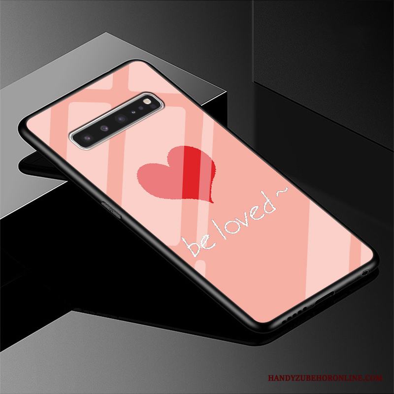 Samsung Galaxy S10 5g Fodral Grön Glas Skal Telefon Vacker Enkel Skydd