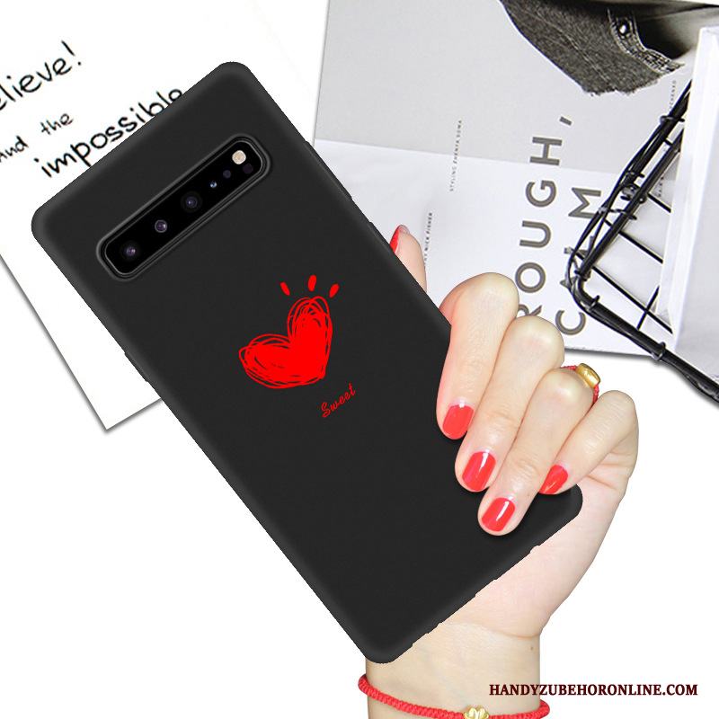 Samsung Galaxy S10 5g Skydd Net Red Fodral Skal Telefon Svart Stjärna Tecknat