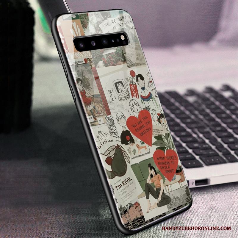 Samsung Galaxy S10 5g Stjärna Skal Telefon Grön Glas All Inclusive