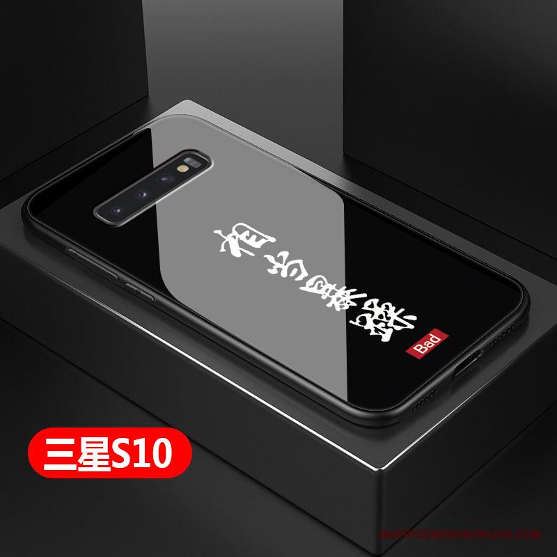 Samsung Galaxy S10 Fodral Glas Fallskydd Personlighet Hård Skal Par