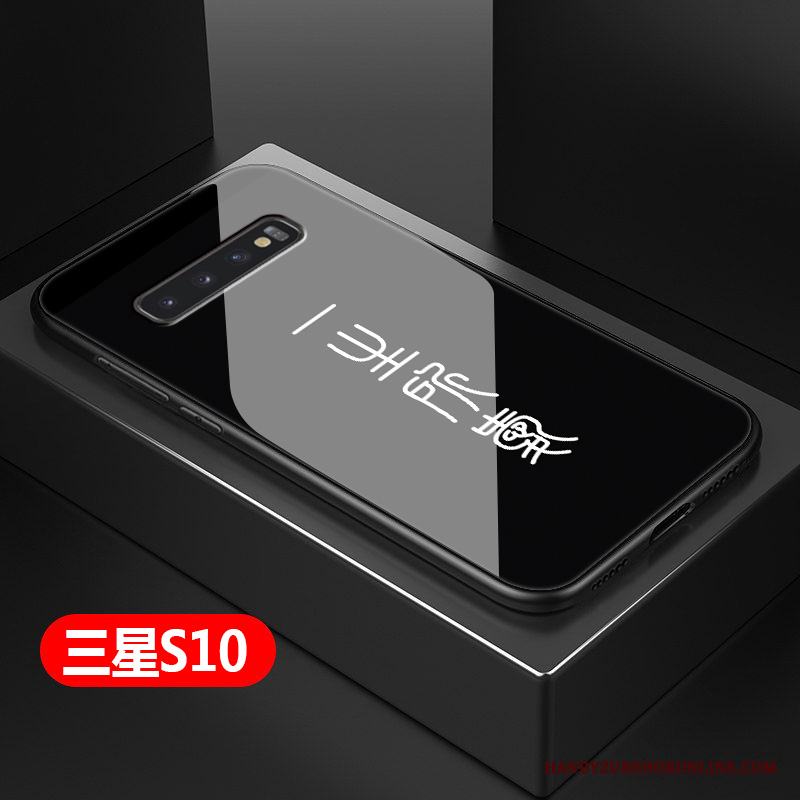 Samsung Galaxy S10 Fodral Glas Fallskydd Personlighet Hård Skal Par