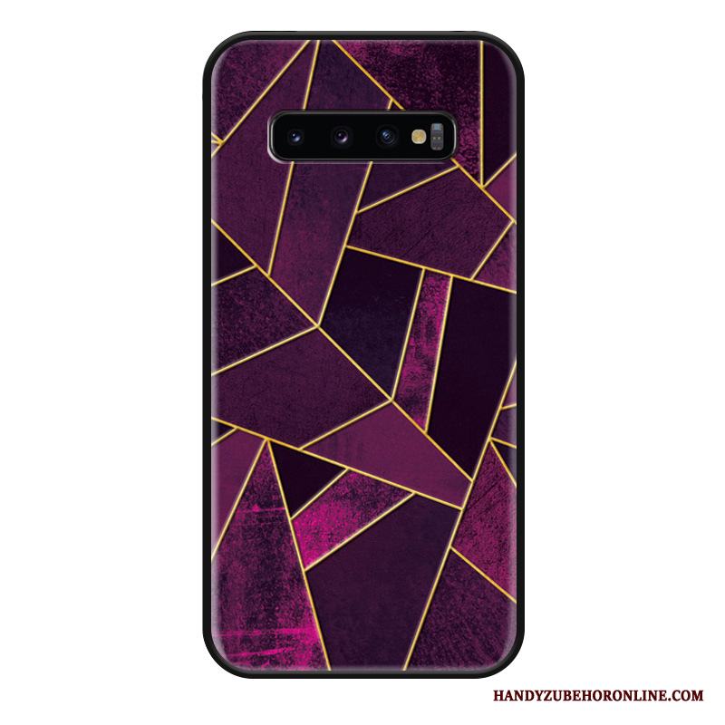 Samsung Galaxy S10+ Färg Stjärna Geometri Fodral Mode Skal Telefon Tredimensionell