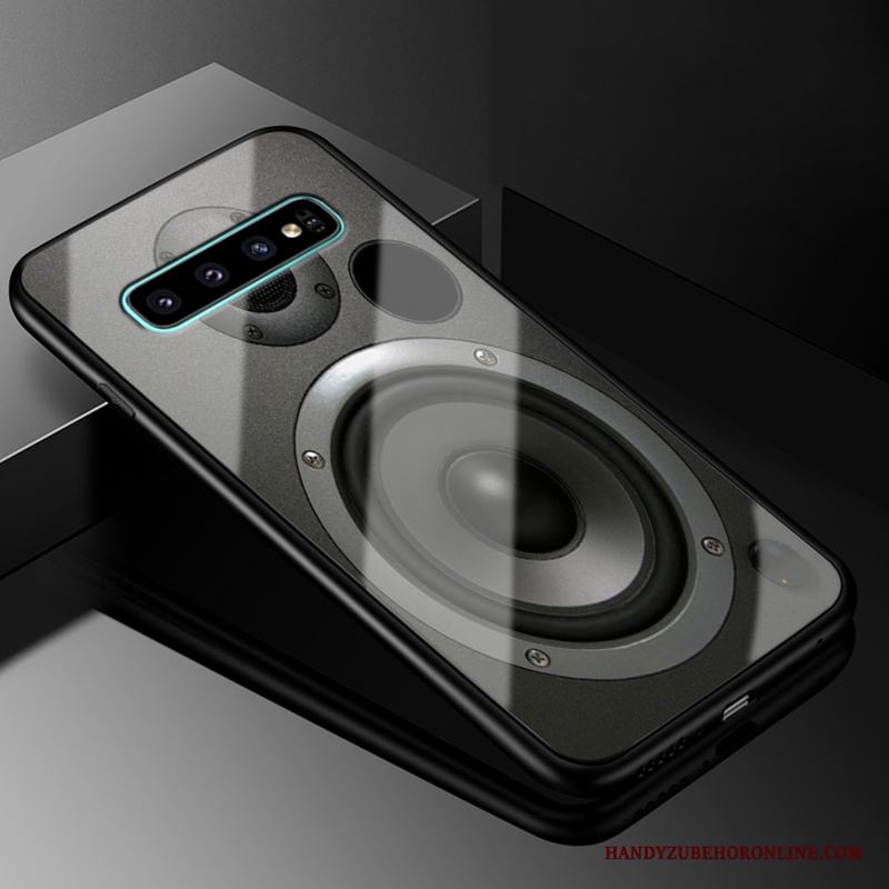 Samsung Galaxy S10+ Glas Vit Trend Varumärke Skal Telefon Hård Fodral Fallskydd