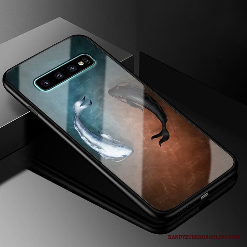 Samsung Galaxy S10+ Kreativa Skydd Fodral Skal Telefon Glas Fallskydd Personlighet