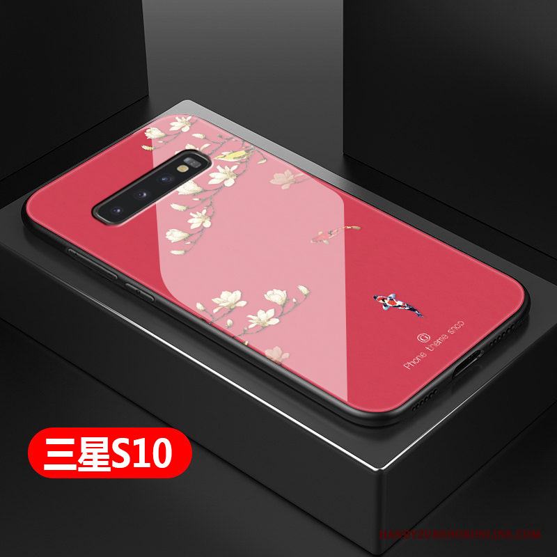 Samsung Galaxy S10 Mjuk Silikon Kyla Glas Liten Enkel Skal Telefon