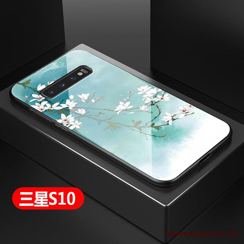 Samsung Galaxy S10 Mjuk Silikon Kyla Glas Liten Enkel Skal Telefon