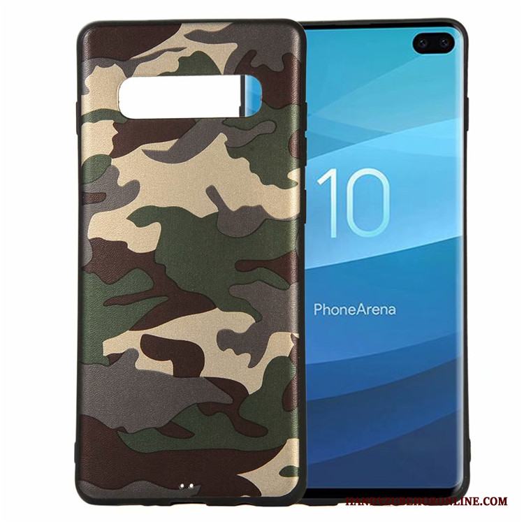 Samsung Galaxy S10 Pu Mjuk Skal Fallskydd All Inclusive Fodral Kamouflage