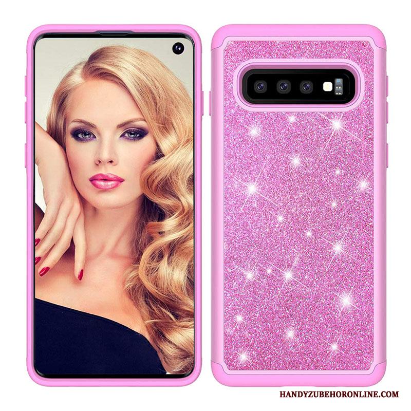 Samsung Galaxy S10+ Purpur Skydd Fodral All Inclusive Skal Pulver Läder