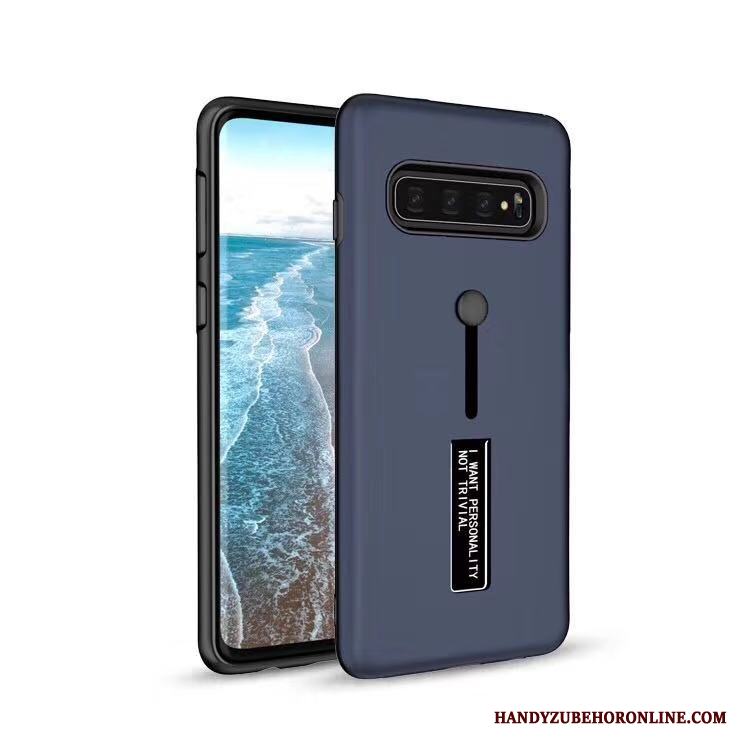 Samsung Galaxy S10 Ring Fodral Support Stjärna Skal Telefon Röd Skydd