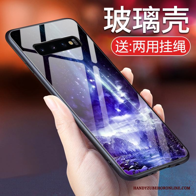 Samsung Galaxy S10 Skal Personlighet Trend Varumärke Mode Färg Fallskydd Fodral Blå