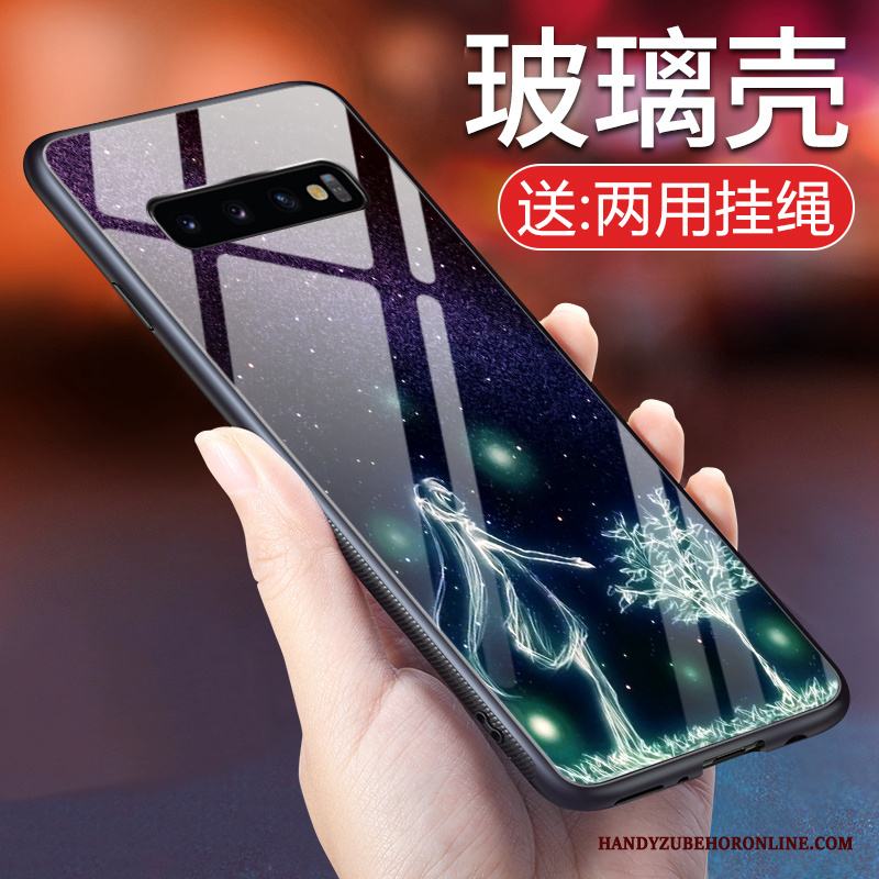 Samsung Galaxy S10 Skal Personlighet Trend Varumärke Mode Färg Fallskydd Fodral Blå