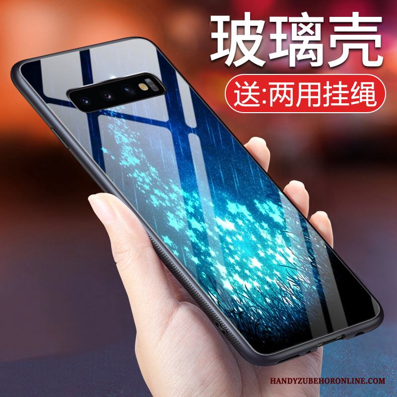 Samsung Galaxy S10 Skal Personlighet Trend Varumärke Mode Färg Fallskydd Fodral Blå