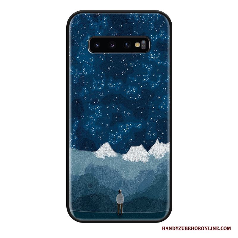 Samsung Galaxy S10 Skal Silikon Kreativa Lättnad Fallskydd Gul Fodral All Inclusive