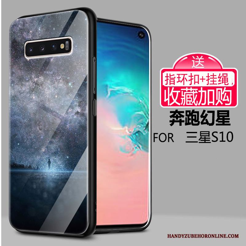 Samsung Galaxy S10 Skal Skydd Stjärna Telefon Silikon Ljus Svart