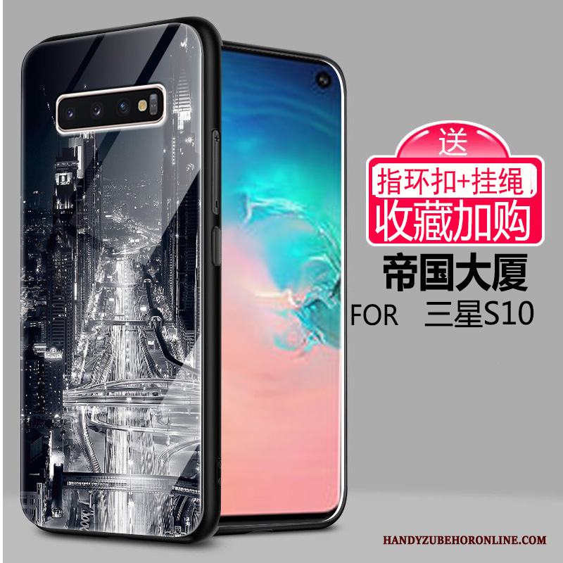 Samsung Galaxy S10 Skal Skydd Stjärna Telefon Silikon Ljus Svart