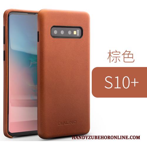 Samsung Galaxy S10+ Skal Slim Läder Liten Fodral Stjärna Läderfodral All Inclusive