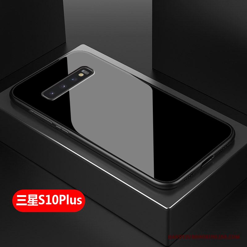 Samsung Galaxy S10+ Skal Solid Färg Enkel Skydd Hård Glas Trend Varumärke All Inclusive