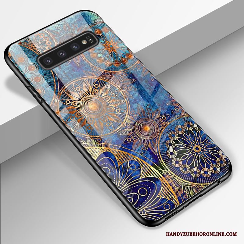 Samsung Galaxy S10+ Skal Spegel Silikon Fallskydd Mjuk All Inclusive Stjärna Glas