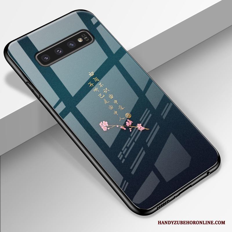 Samsung Galaxy S10+ Skal Spegel Silikon Fallskydd Mjuk All Inclusive Stjärna Glas