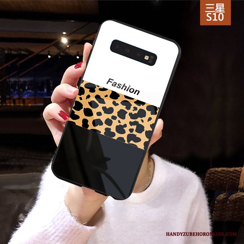 Samsung Galaxy S10 Skal Trend Fodral Pälskula Support Leopard Skydd Mode