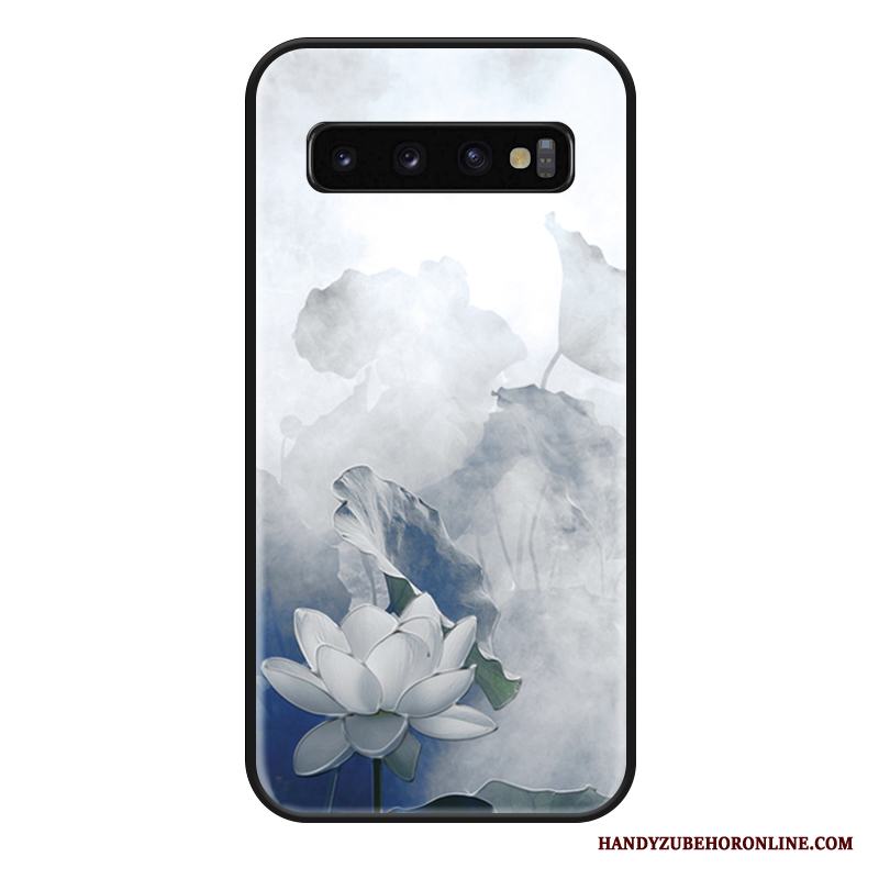 Samsung Galaxy S10+ Skydd Lyxiga Mode Vit Skal Telefon Stjärna Fallskydd