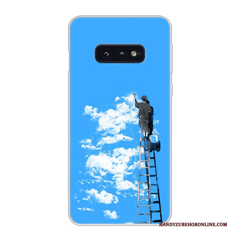 Samsung Galaxy S10e Fallskydd Fodral Stjärna Konst Trend Vit Skal Telefon