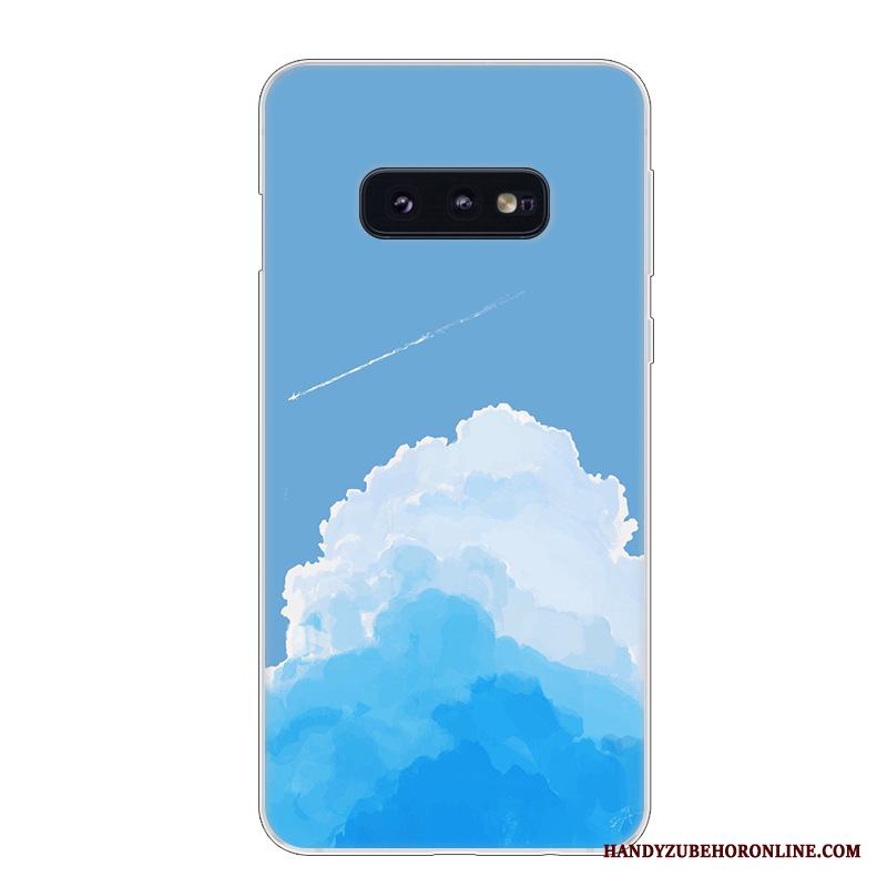 Samsung Galaxy S10e Fallskydd Fodral Stjärna Konst Trend Vit Skal Telefon