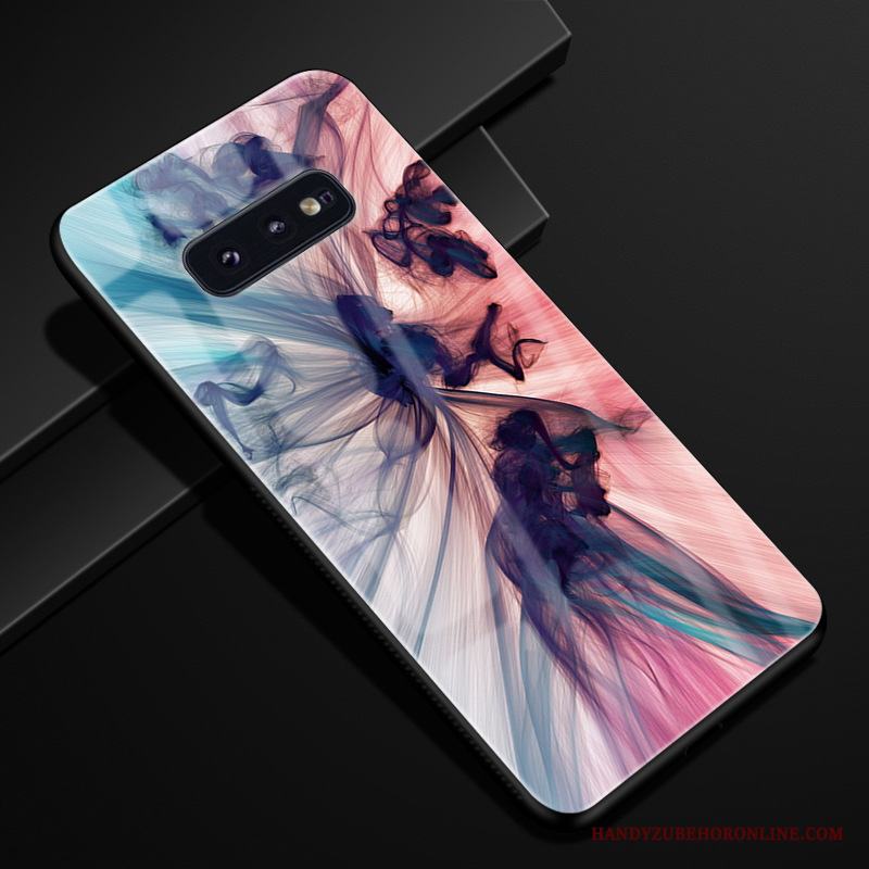 Samsung Galaxy S10e Fallskydd Skal Telefon Fodral Rosa Spegel Trend Stjärna