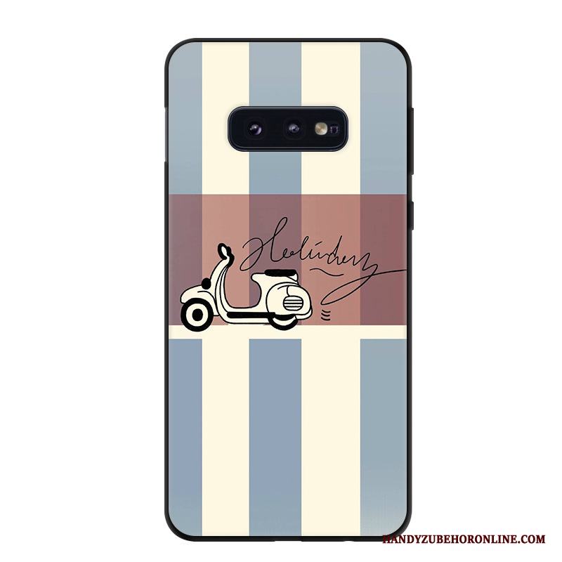 Samsung Galaxy S10e Fodral Skydd Personlighet Röd Skal Telefon Nubuck Retro