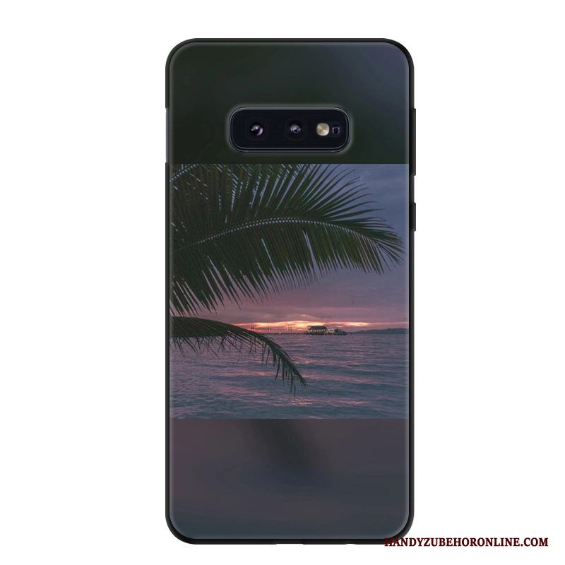 Samsung Galaxy S10e Fodral Skydd Personlighet Röd Skal Telefon Nubuck Retro