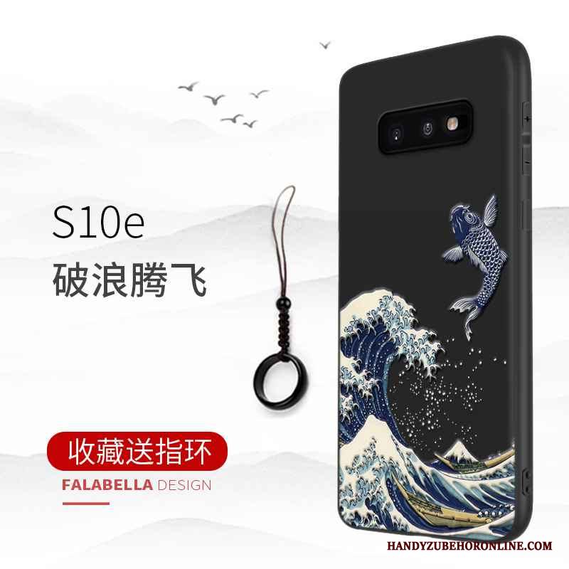 Samsung Galaxy S10e Fodral Skydd Svart Fallskydd Skal Telefon Business Stjärna