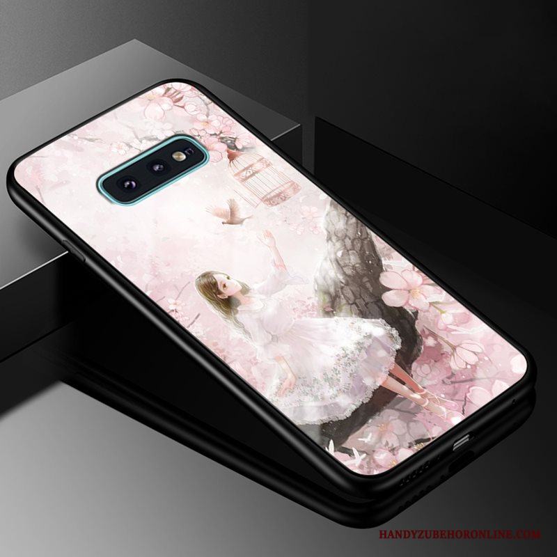 Samsung Galaxy S10e Glas Hård Skal Telefon Stjärna Fallskydd Purpur All Inclusive