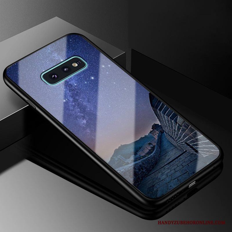 Samsung Galaxy S10e Glas Hård Skal Telefon Stjärna Fallskydd Purpur All Inclusive