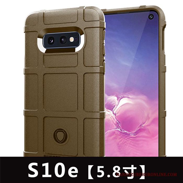 Samsung Galaxy S10e Ny Skal Nubuck Enkel Svart Telefon Mjuk