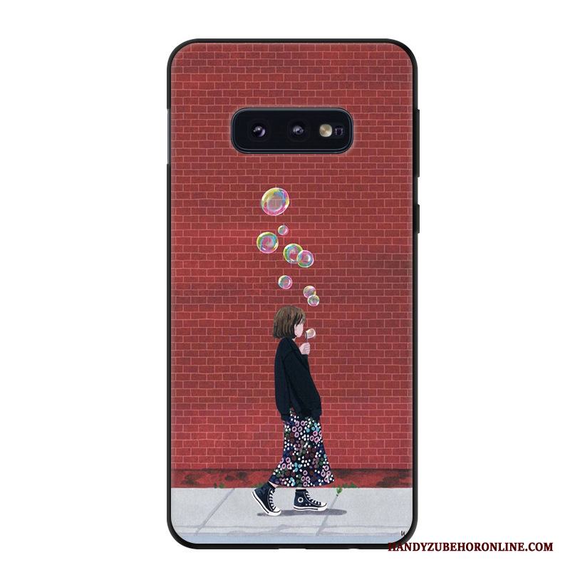 Samsung Galaxy S10e Silikon Personlighet Skal Telefon Mjuk Fodral Fallskydd Svart