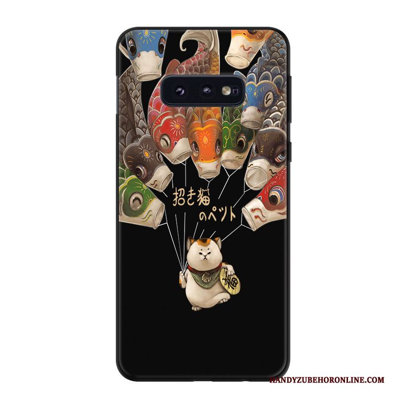 Samsung Galaxy S10e Silikon Personlighet Skal Telefon Mjuk Fodral Fallskydd Svart